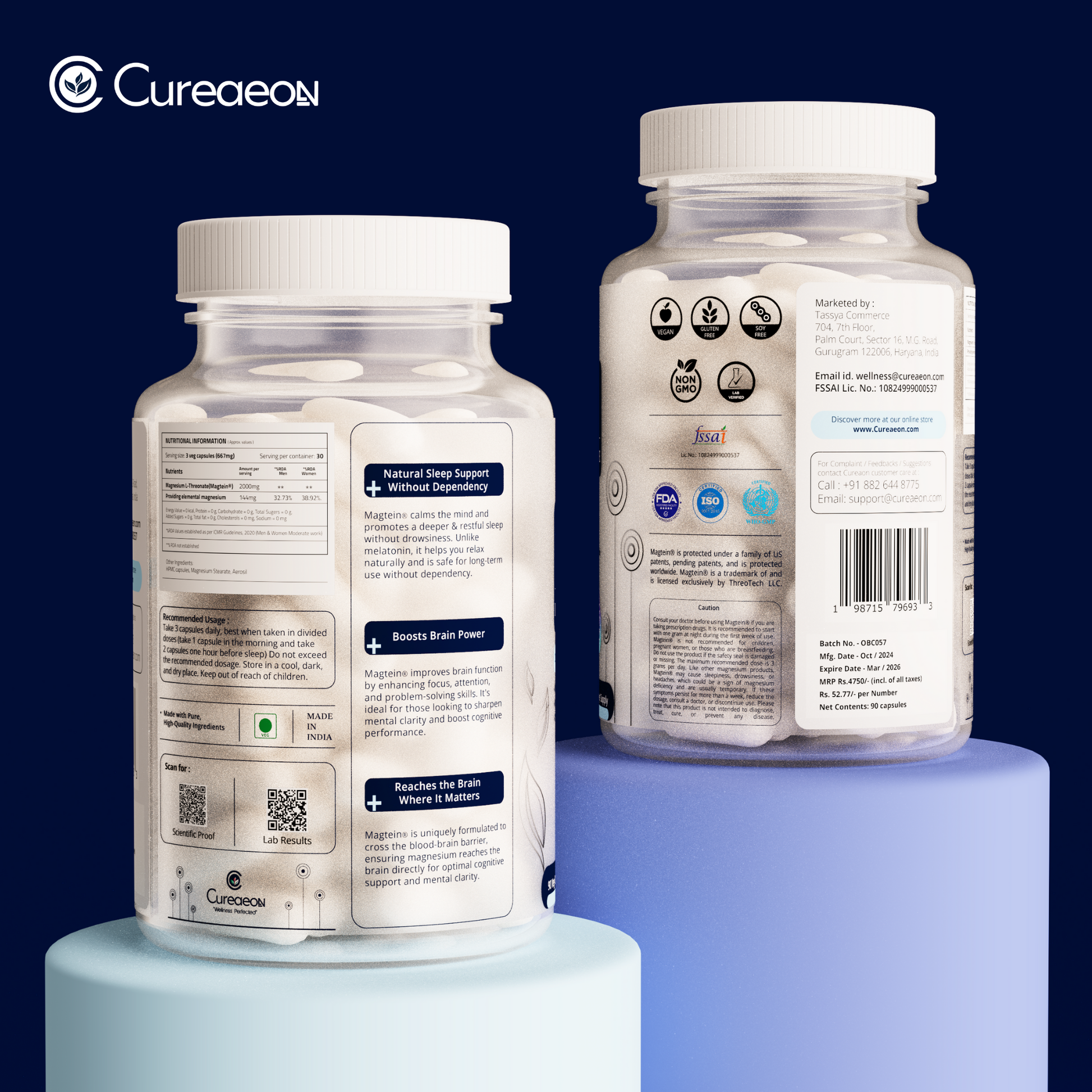 Magtein Magnesium L-Threonate - Cureaeon